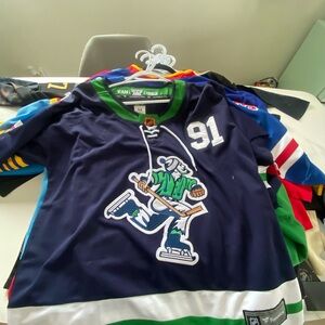 Kids Hockey Jersey - Blue and Green
